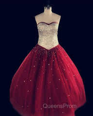 Ball Gowns Quinceanera Dress Crystal Beaded Sweetheart Bodice Corset