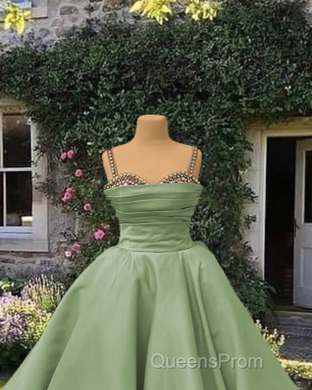 Beaded Sweetheart Mini Satin Ball Gown