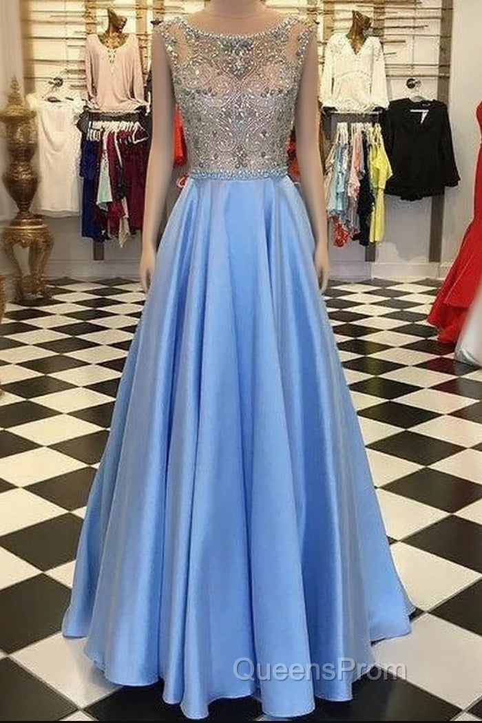 Beading Long Evening Prom Dress,Evening Prom Dress,Pageant Dress,Evening Dress,Ball Dance Dress,Graduation School Party Gown Main image