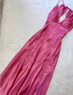 Beautiful A Line Spaghetti Straps Green Long Classy Prom Dress Backless Satin Classy Evening Gowns