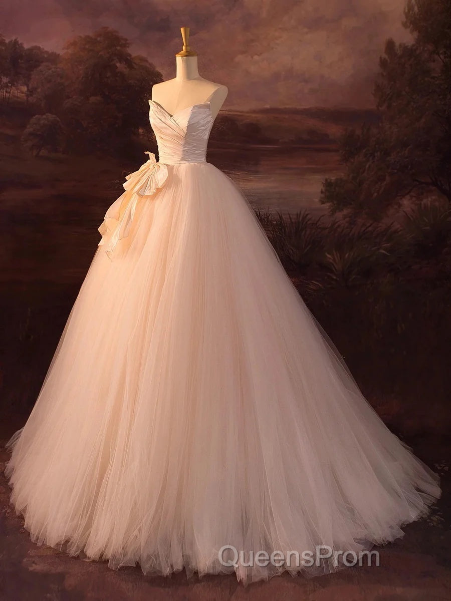 Beautiful A-Line Strapless Tulle Long Evening Prom Dress Evening Dress Secondary image