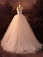Beautiful A-Line Strapless Tulle Long Evening Prom Dress Evening Dress