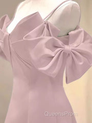 Beautiful A-Line Straps Pink Long Evening Prom Dress