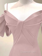 Beautiful A-Line Straps Pink Long Evening Prom Dress