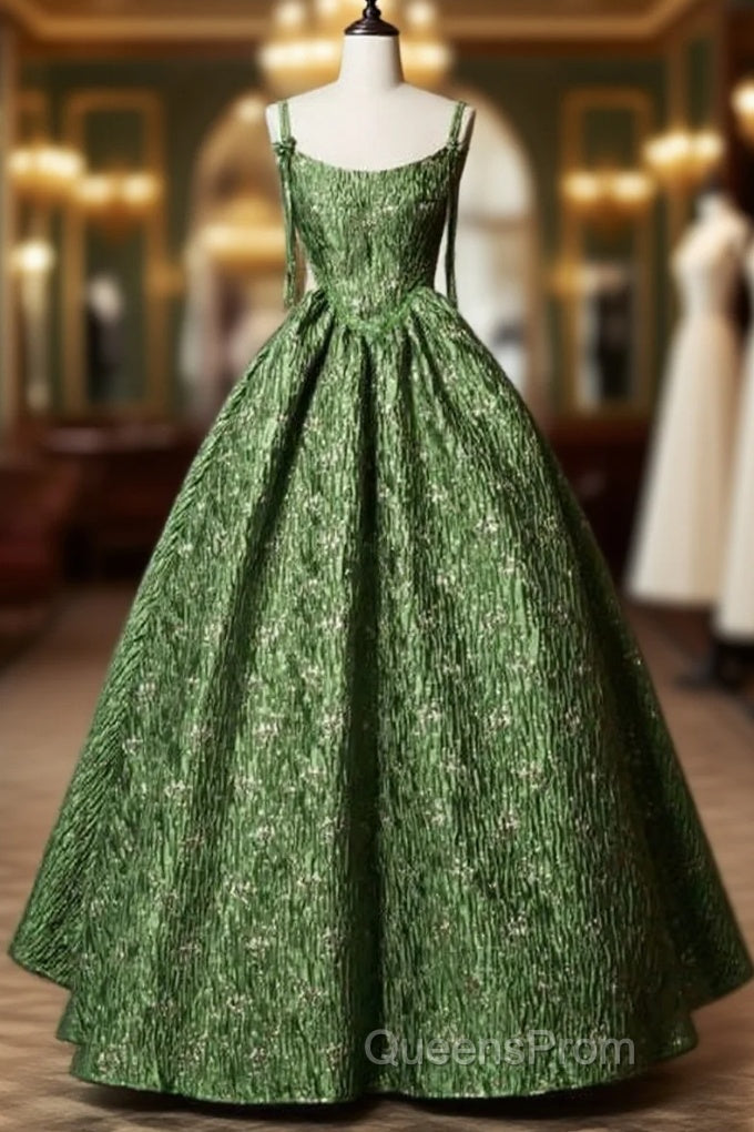 Beautiful Ball Gown Green Lace Evening Prom Gown Long Evening Prom Dress Main image