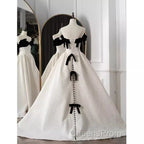 Beautiful Ball Gown Straps White Lace Long Evening Prom Dress