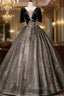 Beautiful Black Tulle Short Sleeves Long Party Dress Black Short Sleeves Evening Prom Dress Evening Prom Dress shops