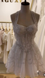 Beautiful Chiffon A Line Mini Birthday Dress White Homecoming Dress