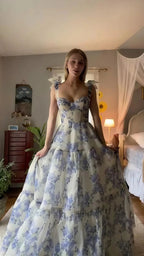 Beautiful Floral Chiffon Elegant Long Classy Prom Dress Classy Evening Gown Party Dress
