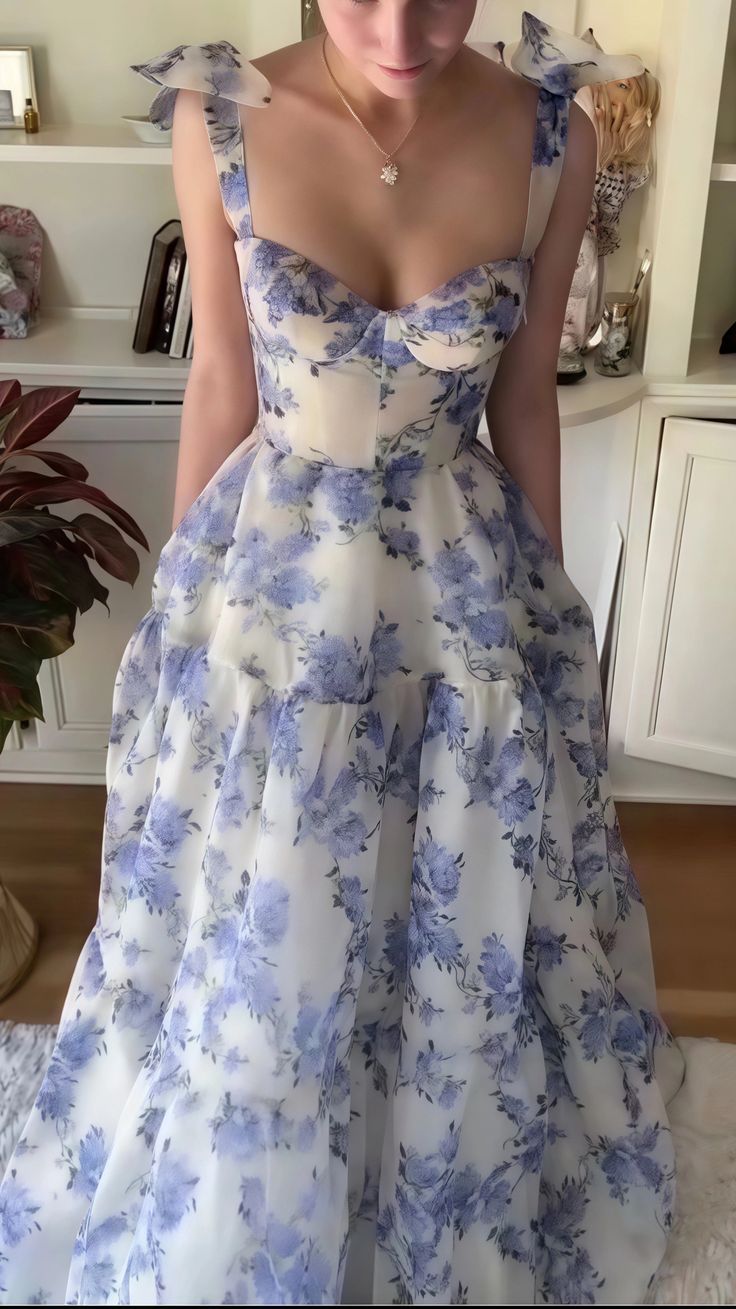 Beautiful Floral Chiffon Elegant Long Classy Prom Dress Classy Evening Gown Party Dress