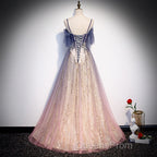 Beautiful Gradient Pink Sweetheart Floor Length Party Dress, A-Line Gradient Long Evening Prom Dress