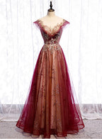 Beautiful Gradient Tulle Sweetheart A-Line Classy Prom Dress, Charming Classy Gown