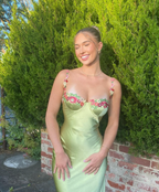 Beautiful Green Applique Long Classy Evening Dress Classy Prom Dress