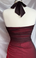 Beautiful Halter Birthday Party Dress Red Classy Prom Dress