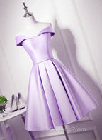 Beautiful Light Blue Satin Sweetheart Homecoming Dress, Blue Short Evening Prom Dress
