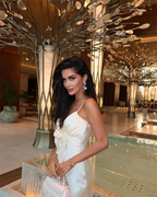 Beautiful Mermaid Spaghetti Straps Satin Long Party Dress Classy Prom Dress