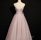 Beautiful Pink Tulle Sequins Strapless Pleats Beading Evening Prom Dress Evening Ball Gown Brithday Quinceanera Dress