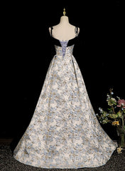 Beautiful Satin Sweetheart Off Shoulder Evening Prom Dress, A-Line Satin Evening Dress