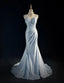 Beautiful Spaghetti Strap Mermaid Glitter Satin Long Classy Prom Backless Applique Classy Evening Gown Simple Wedding Dress