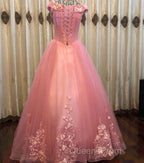 Beautiful Sweetheart Pink Tulle Party Dress, Pink Formal Dress