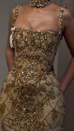 Beautiful Tight Square Neck Sleeveless Gold Short Classy 8Th Grade Homecoming Dress Summer Middle School Hoco Dress Homecoming Outfit