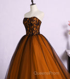 Beautiful Tulle A-Line Ball Gown Sweet 16 Party Dress, Long Evening Prom Dress