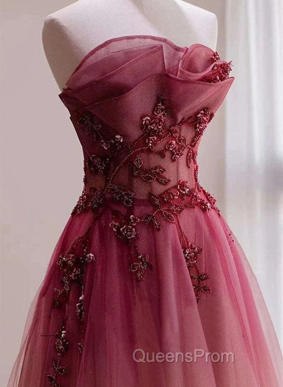 Beautiful Tulle Gradient with Beaded Long Party Dress A-line Gradient Evening Prom Dress Evening Prom Dress shops