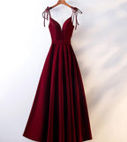 Beautiful Velvet Party Dress, Straps Long Classy Prom Dress