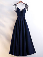 Beautiful Velvet Party Dress, Straps Long Classy Prom Dress