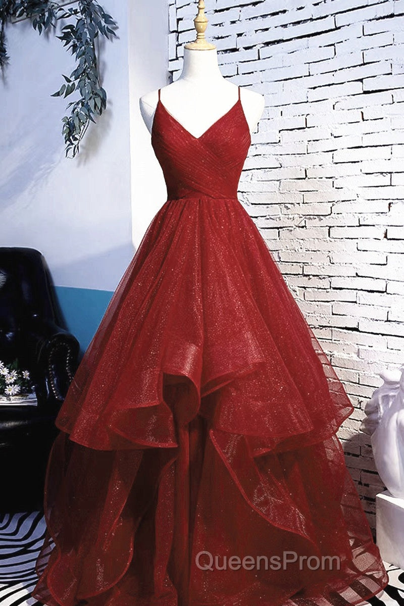 Beautiful Wine Red Velvet Straps V-Neckline Party Dress Evening Prom Dress, Long Evening Dress Secondary image