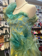 Beautiful Yellow-Green A-Line One-Shoulder Tulle Long Classy Prom Dress