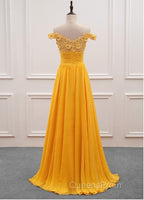 Beautiful Yellow Off Shoulder Long Party Dress, Sweetheart Formal Dress