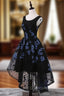 Black A-Line  Homecoming Dress