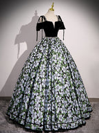 Black A-Line Satin Long Evening Prom Dress, Black Long Evening Dress