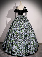 Black A-Line Satin Long Evening Prom Dress, Black Long Evening Dress