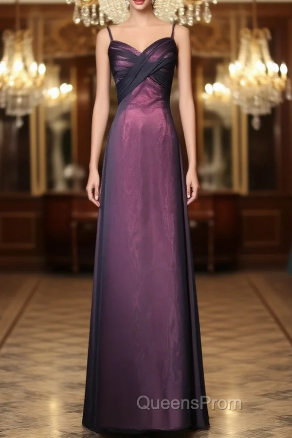 Black and Red Sweetheart Long Evening Dress, Straps Long Evening Prom Dress Main image