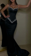 Black Beading Spaghetti Strap Elegant Sleeveless Mermaid Classy Prom Dress Eveing Gown
