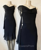 Black Chiffon Evening Prom Dress Party Dress New Evening Dress