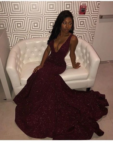 Black Girl Classy Prom Dress, Mermaid Party Dress