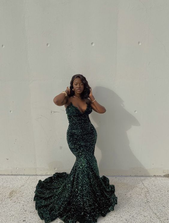Black Girl Classy Prom Dress Long Mermaid Classy Prom Dress Main image