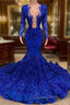 Black Girl Evening Prom Dress Mermaid Long Evening Prom Dress