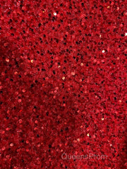 Black Girl Evening Prom Dress One Shoulder Mermaid Red Evening Prom Dress | Cheap Sequins Evening Gowns