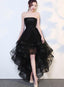 Black High Low Tulle And Applique Fashion Homecoming Dress, Black Party Dress, Tulle Party Dress