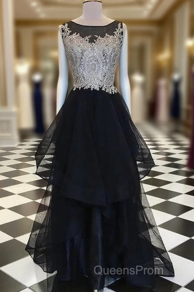 Black Long Evening Prom Dress,Evening Prom Dress,Pageant Dress,Evening Dress,Ball Dance Dress,Graduation School Party Gown Main image
