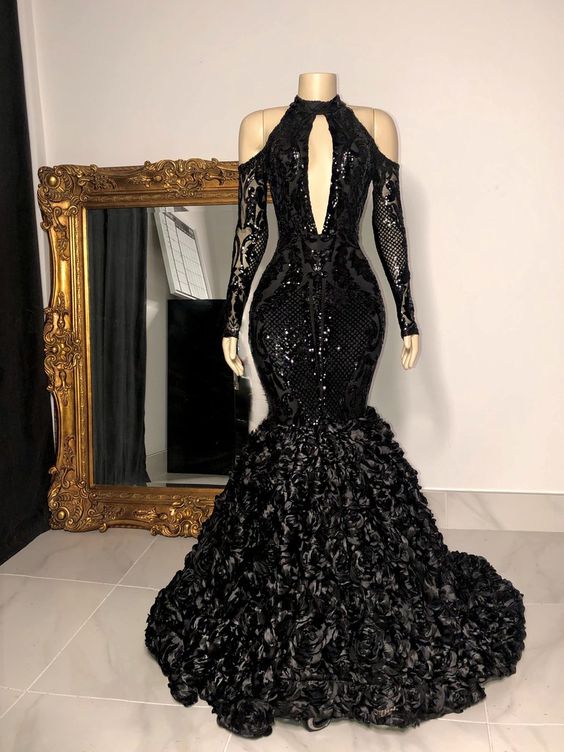 Black Long Classy Prom Dress Classy Evening Dress
