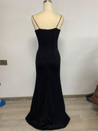 Black Long Classy Prom Dress,Strapless Mermaid Classy Evening Dress,Sparkle Tight Classy Prom Dress