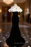 Black Mermaid Off the Shoulder Evening Prom Dress