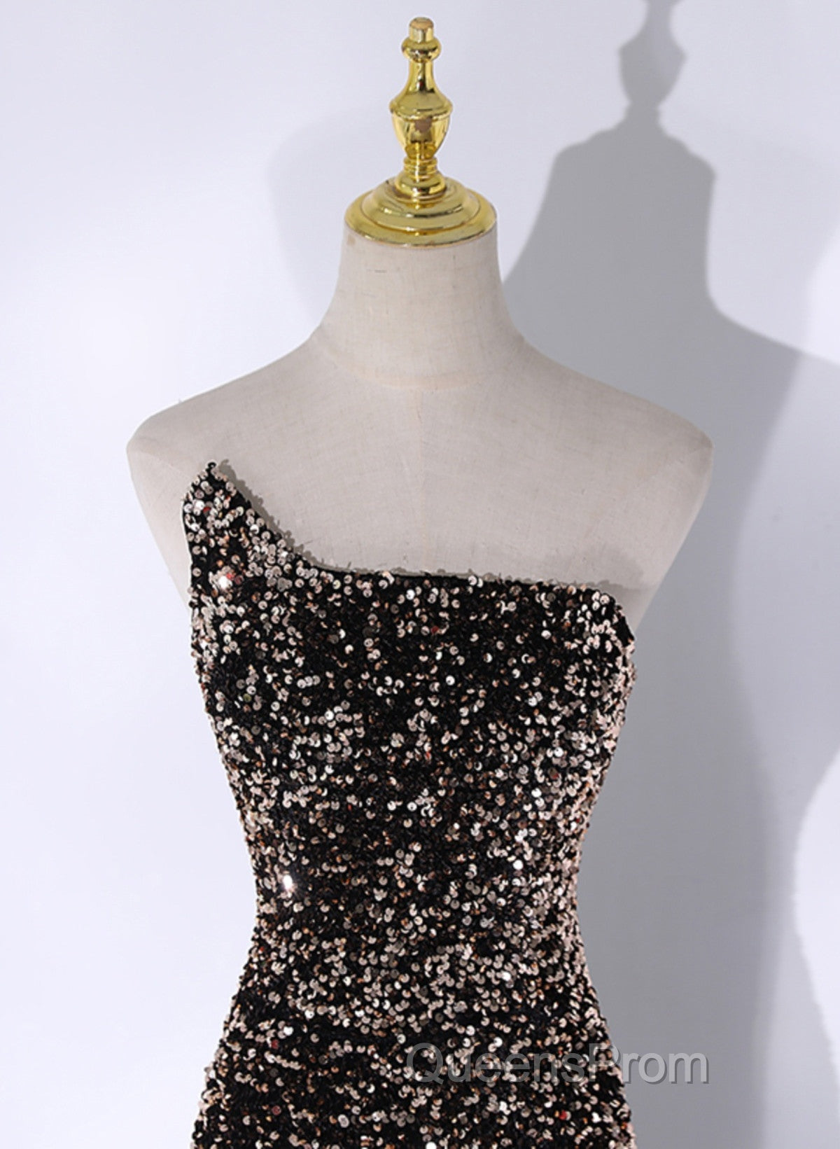 Black Mermaid Sequins Long Evening Prom Dress, Black Evening Dress Party Dress