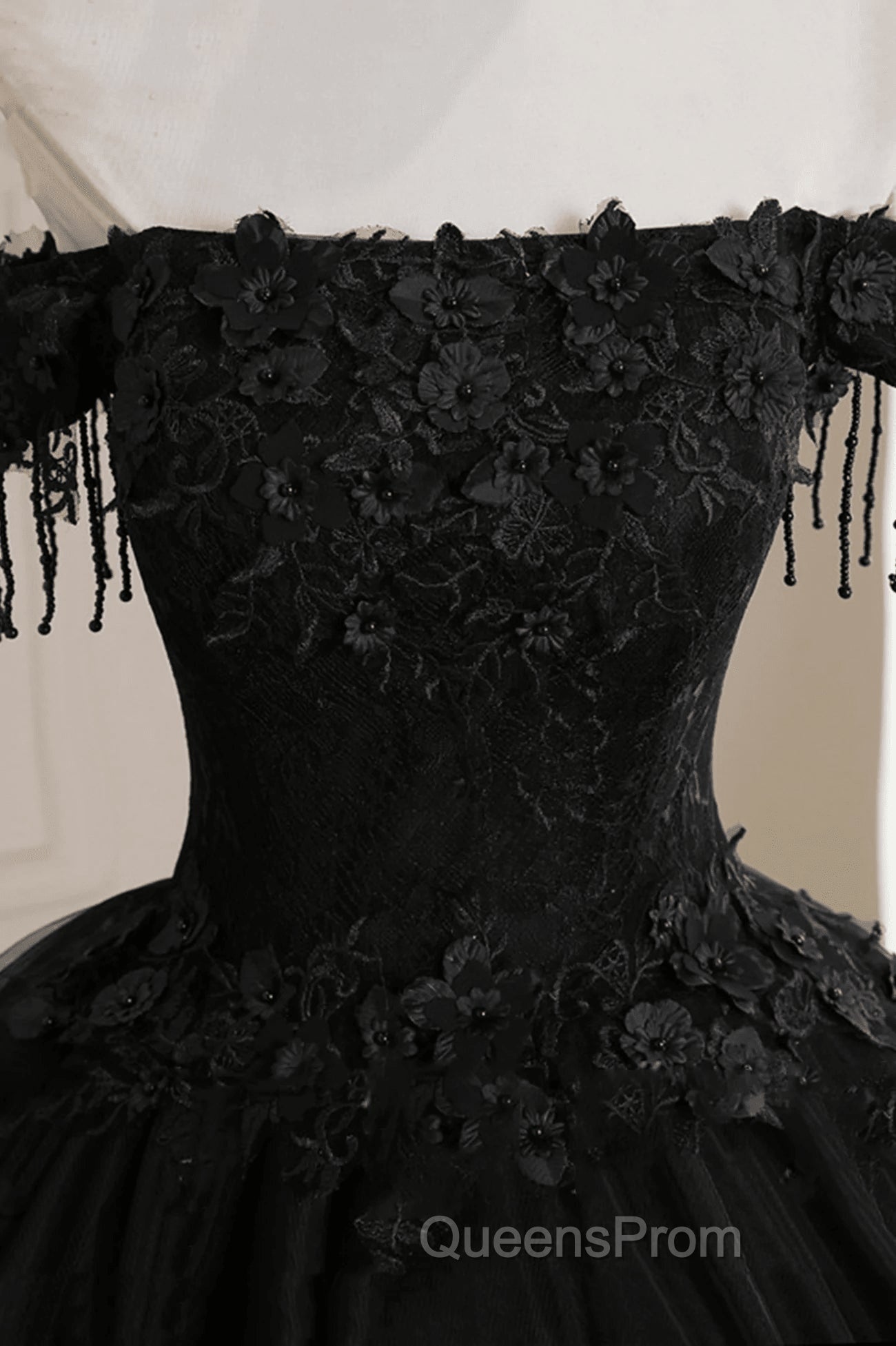 Black Off Shoulder Sweet 16 Evening Dress with Lace Black Evening Dress Evening Prom Dress shops