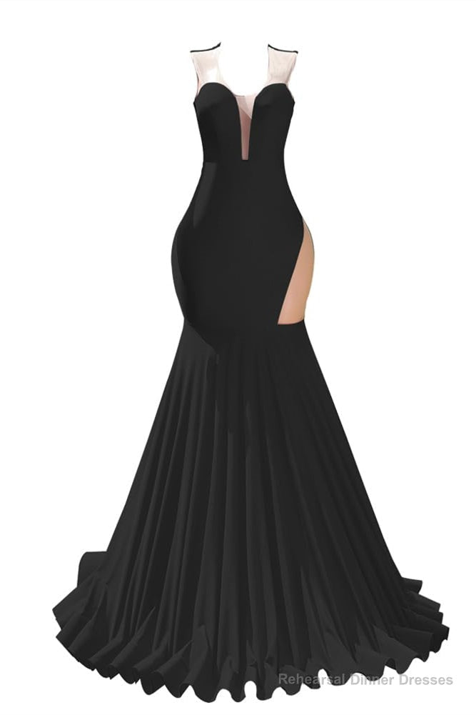 Black Prom Dresses Sexy Mermaid Women Evening Dress Sleeveless Open Back Main image
